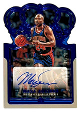 2021-22 CROWN ROYALE AUTO MARK AGUIRRE SIGNED AUTOGRAPH BLUE /75