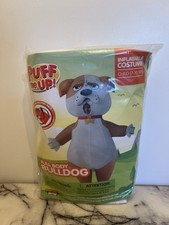 Spooktacular Creations Bulldog Blow Up Costume With Gloves Inflatable 7-10years