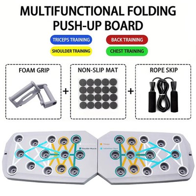 Faltbares Push Up Board | 41-in-1 Multifunktions Home Gym Gerät mit Theke