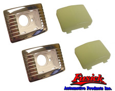 1962-1972 Olds Cutlass 442 Convertible Chrome Courtesy Light Housing Lens Set