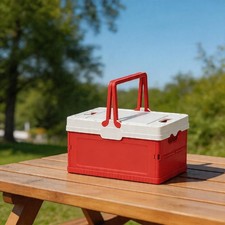 Easy Foldable PP Storage Box 25x17.2x14.6cm for Picnic Supplies and Me