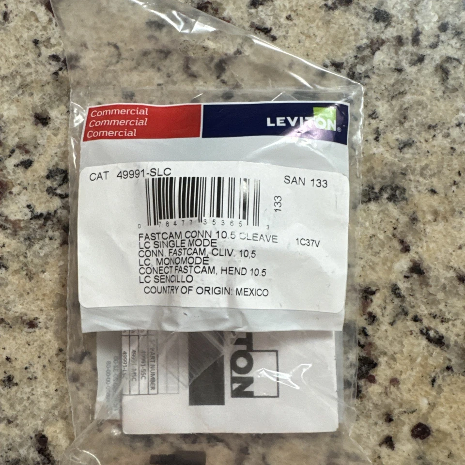 Leviton 49991-SLC SAN 133  Fastcam  Single mode Fiber Connector 10.5 - Image 2 of 4