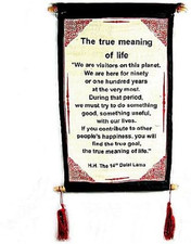 DALAI LAMA QUOTES ~ Cotton Canvas Scroll ~ 