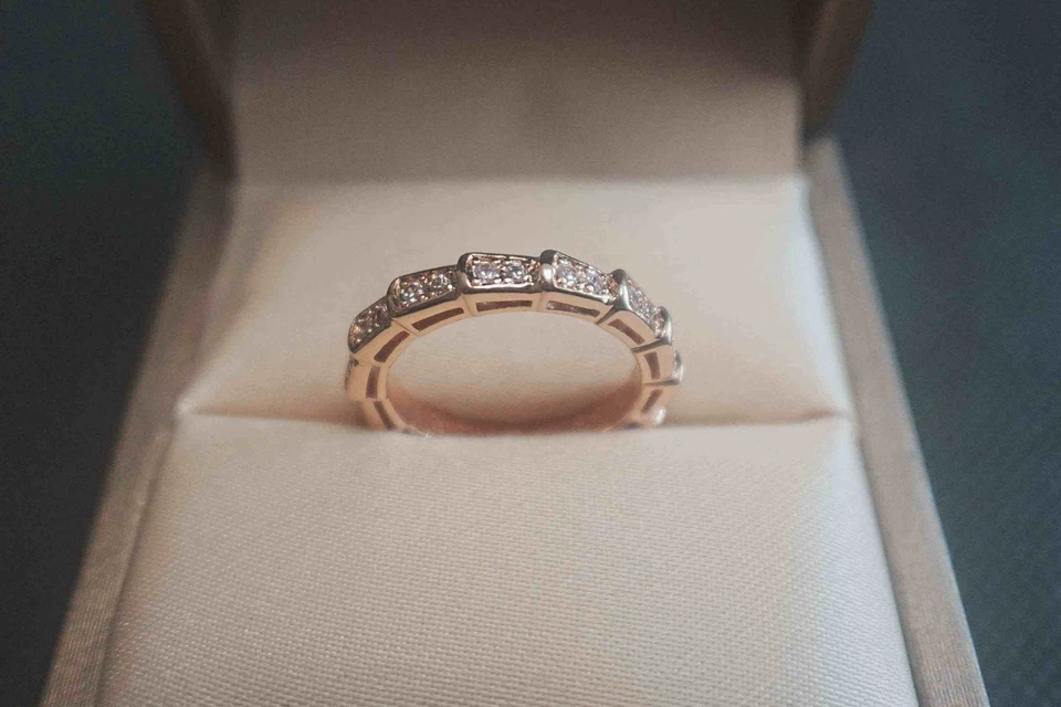 Ne'w/BuIgarlSerpenti/VIPER/ring 18K/ROSE gold diamond ring #7 - Image 4 of 4