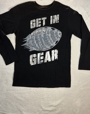 The Children's Place Boys' Black Long Sleeve T-Shirt, Size L 10/12