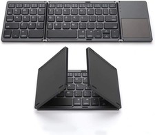 Foldable Bluetooth Keyboard,Wireless Portable Keyboard with Space Gray