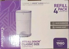 Comficove LINER 4x Refills for DEKOR Classic Size Pails HOLDS UP TO 1980 DIAPERS