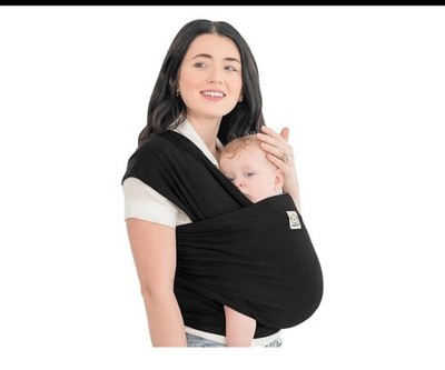 Black Baby Wrap Carrier Stretchy Adjustable Newborn to Toddler