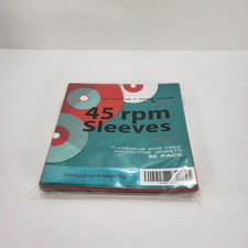 Record-Happy 45 RPM Sleeves 50 Pack Multicolor 7 Inch Vinyl Paper Covers New