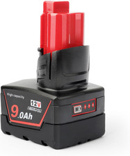 12V 9.0Ah Li-Ion Replacement 12V Battery Compatible with Milwaukee 48-11-0490 48