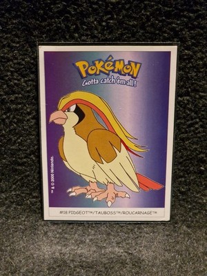 Pokemon Karte Tauboss, Dunkin boomer Bubble gum Aufkleber 2000