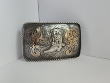 Sterling Silver Vintage Cowboy & Western Belt Buckles for  display picture 1