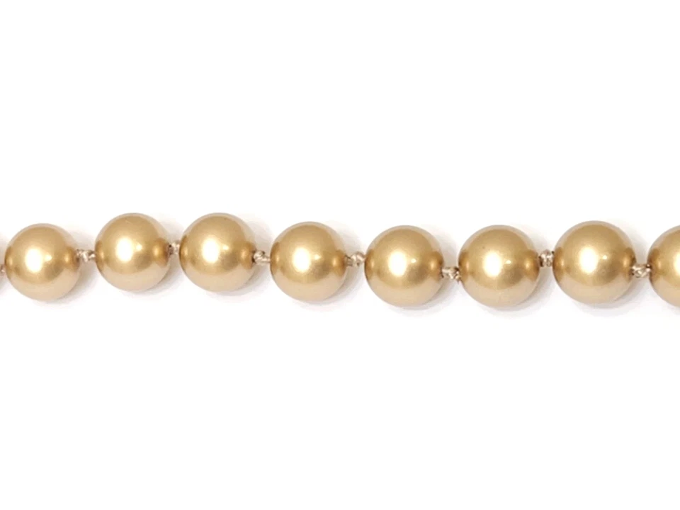 Collar de 25" de largo de perlas de imitación de oro de 7 mm firmado por Carolee de colección Foto 3 de 4