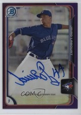 2015 Bowman Chrome Prospects Purple Refractor 197/250 Jairo Labourt Auto 1r6e