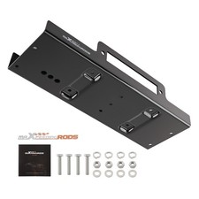 Heavy Duty Winch Bracket for SUV Truck ATV UTV 10x4.5 Steel Black Mount