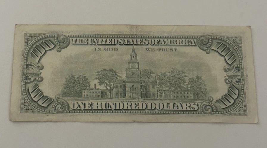 Old $100 Dollar Bill (1985) USA AMERICA MONEY B 69328153 A - Image 2 of 2