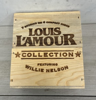 Louis L'Amour Western Collection Audiobook 4 CD Set in Wood Box Willie Nelson