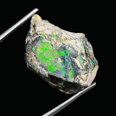 13 CT Äthiopischer Opal Roh Natur Welo Feueropal Schmuck Bastelstein 22x13 MM
