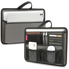 Slim Rugged Organizer Insert for Briefcase Messenger Tote Bag-13 Pockets,Dura...