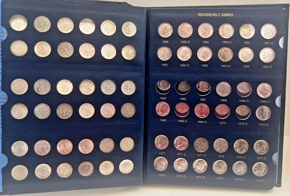 Whitman Classic Roosevelt Dimes 1946 -2013 Album (173 All Different Coins) - Image 4 of 4