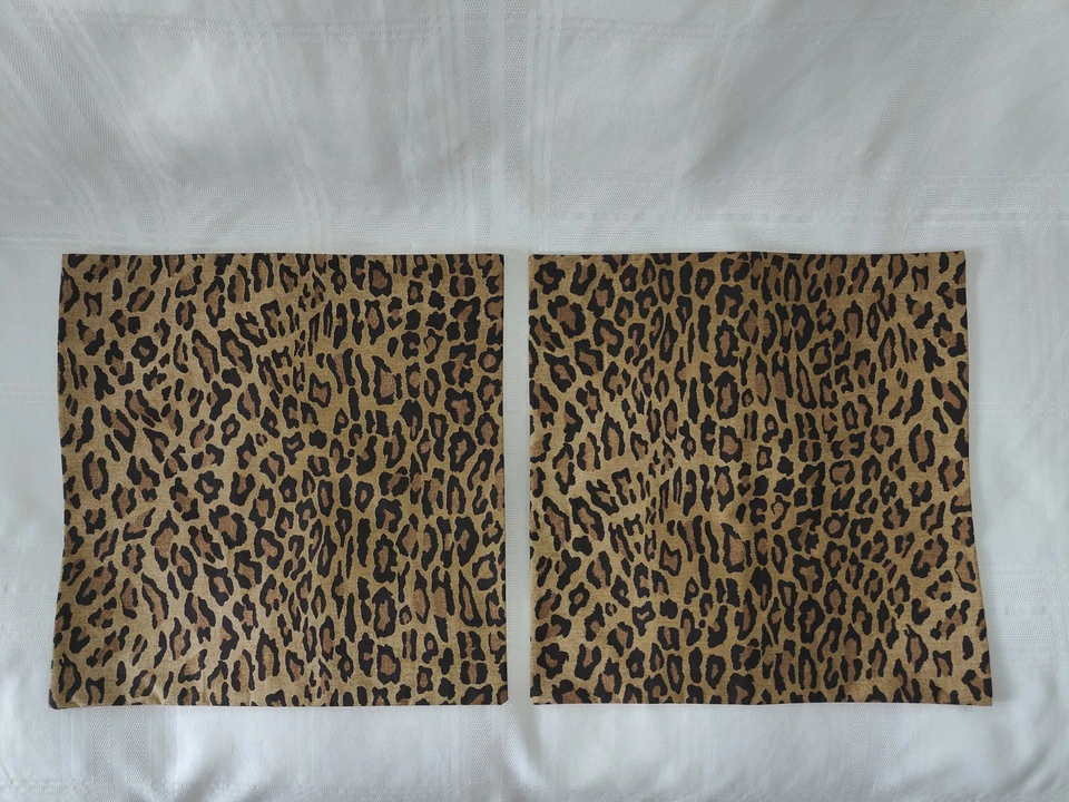 2 fundas de almohada Ralph Lauren Aragón Leopardo Lanzamiento (16x16 pulgadas) Nuevas Foto 2 de 4