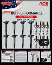 8PCS OEM Ignition Coil & Iridium Spark Plug For Toyota Sequoia Tundra 5.7L UF487