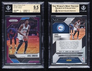 2016-17 Panini Prizm Purple Prizm /75 Joel Embiid #4 BGS 9.5 GEM MINT