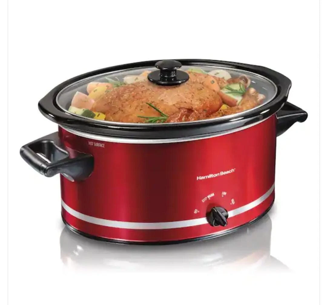 NEW Hamilton Beach8 Qt. Red Slow Cooker