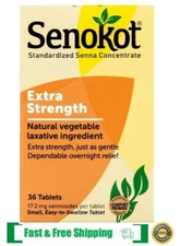 4 Pack SENOKOT EXTRA STRENGTH NATURAL VEGETABLE TABLETS 36 CT X4 Exp 2028