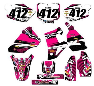 1996-2002 CR 80 MAYHEM Pink Senge Graphics Kit Compatible with Honda