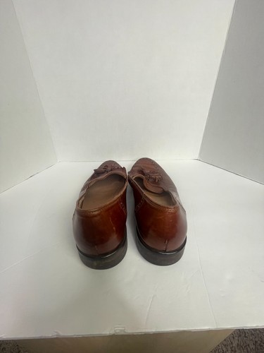 Cable & Co Shoes Mens 10 Brown Leather Pebble Grain Kilt Tassel Slip On Loafer - Picture 8 of 8