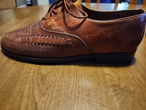 Cole Haan Men's Woven Brown Leather Dress Shoes Oxford Size 10.5 - Picture 7 of 11