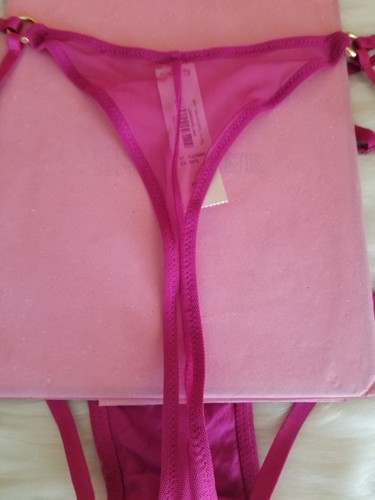 Victoria's Secret SEHR SEXY FRECHES HÖSCHEN HOHES BEIN RIEMCHEN HARDWARE XL PINK NEU MIT ETIKETT - Bild 10 von 13