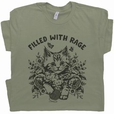 Funny Cat T Shirt Rage Consumes Me Shirt Cute Cat T Shirt Men Women Silly Kitten