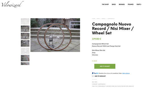 Campagnolo Nuovo Record Hub 1034 / Nisi Mixer Clincher Rim / 36 H / Wheel Set - Bild 4 von 24