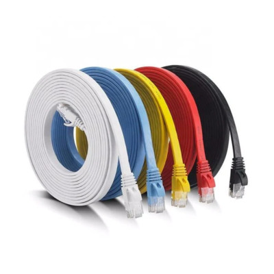 5m - 5er Pack Ethernet Kabel CAT 6 Netzwerk LAN ultradünn flach Patchkabel RJ45