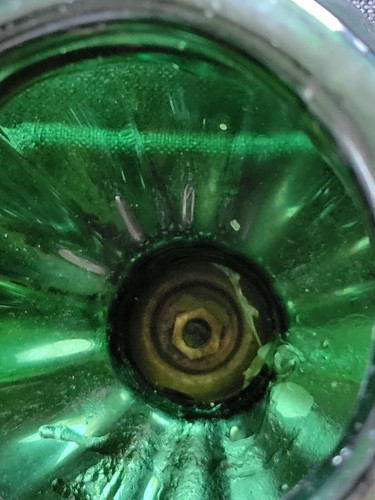 VINTAGE 1950S EMERALD BULBOUS GLASS HANGING PENDANT - Picture 4 of 6