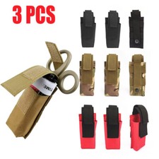 3 Pack Tactical Tourniquet Trauma Shear Pouch Waterproof First Aid Molle Holder