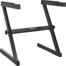 Portable Z-Shape Keyboard  Piano Stand - Compact, Stable, Black