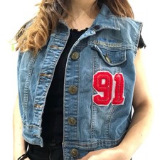 Denim Blue Women s Vest SP Classic Medium Size