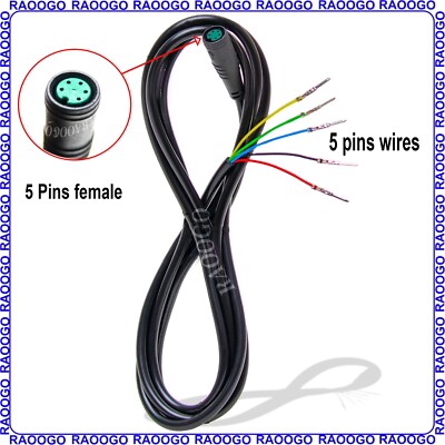 5-Pin Electric Scooter Display Cable, Throttle and Controller Connection Wire