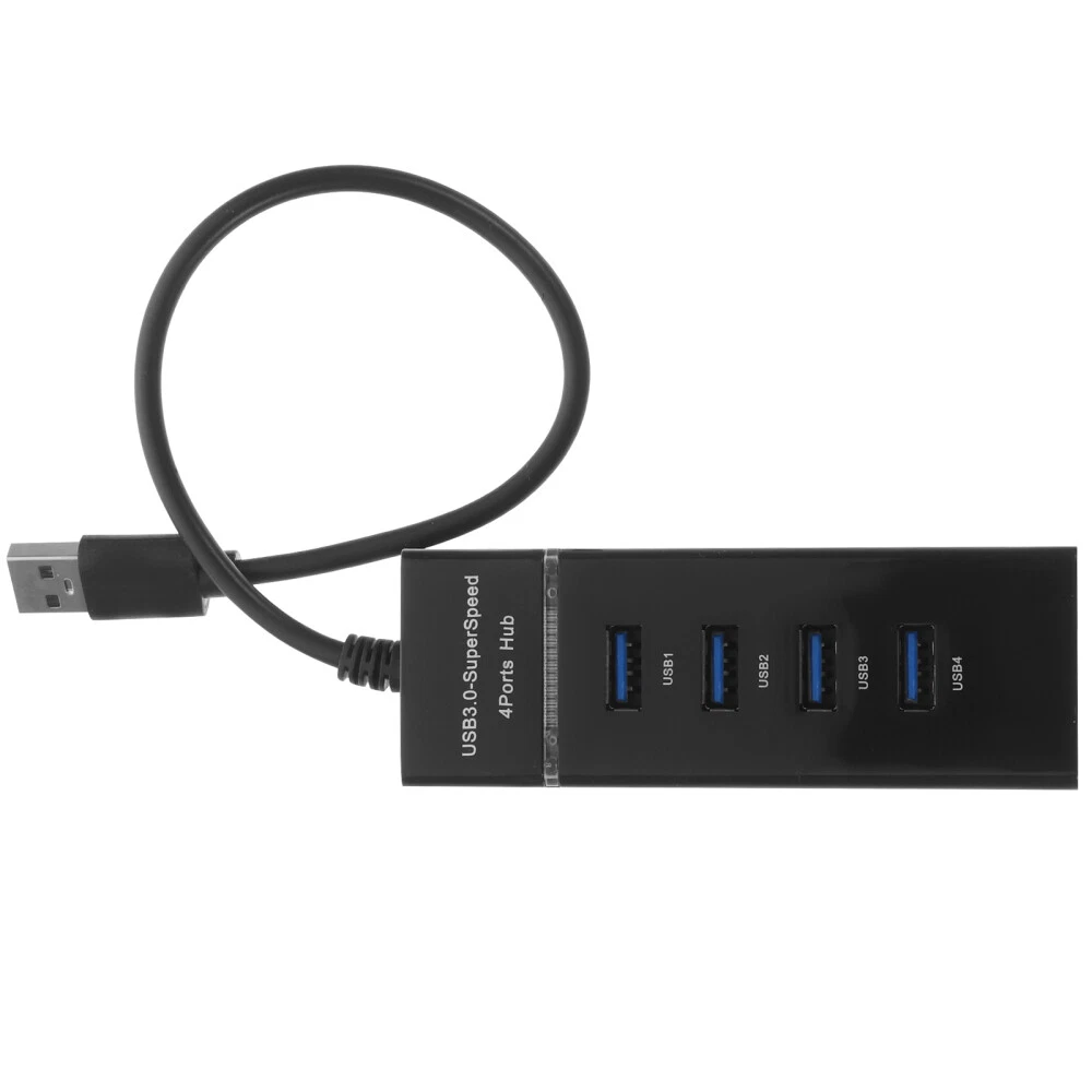 4-Port USB 3.0 Hub Splitter Adapter with Expansion Cable