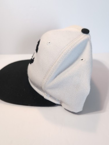 CROOKS & CASTLES Chain Logo White & Black Hat Baseball Cap Adjustable 15% Wool - Picture 5 of 8