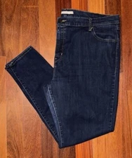 Size 22W ~ LEVI'S 721 HIGH RISE SKINNY Dark Blue Denim Jeans ~ Red Tag/Brn Patch