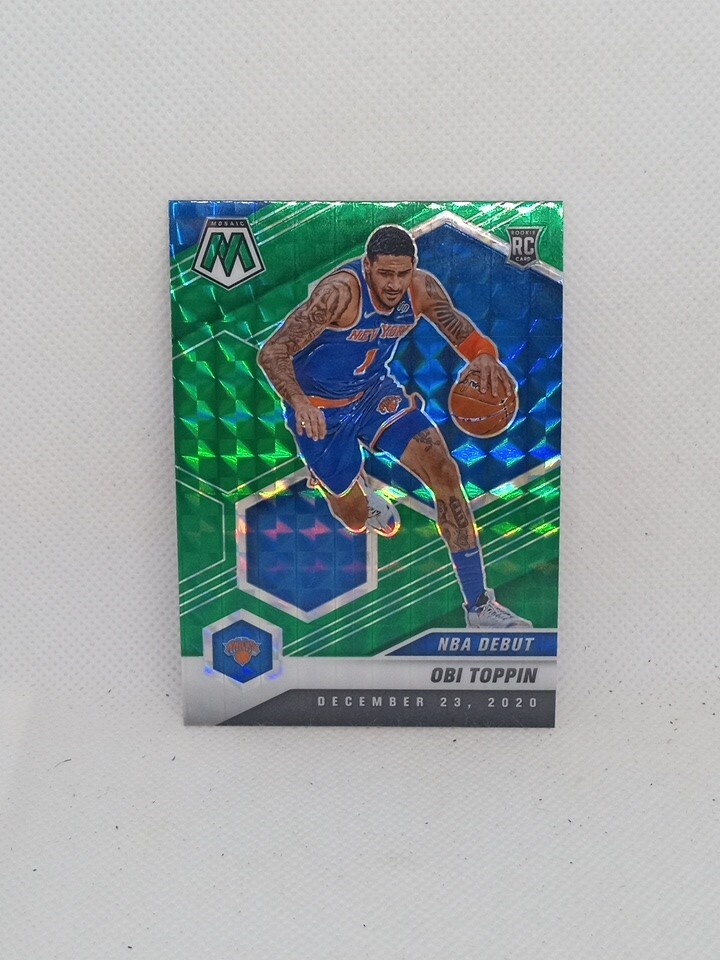 2020-21 Panini Mosaic Obi Toppin NBA Debut New York Knicks Green Reactive #273