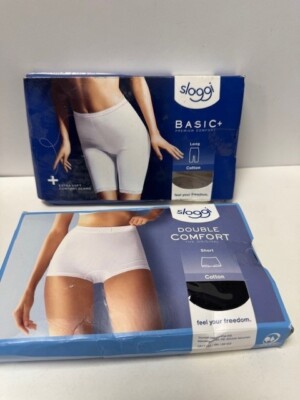 2 x Sloggi Women's Double Comfort Brief/Long Brief, Multicoloured, UK 16, New