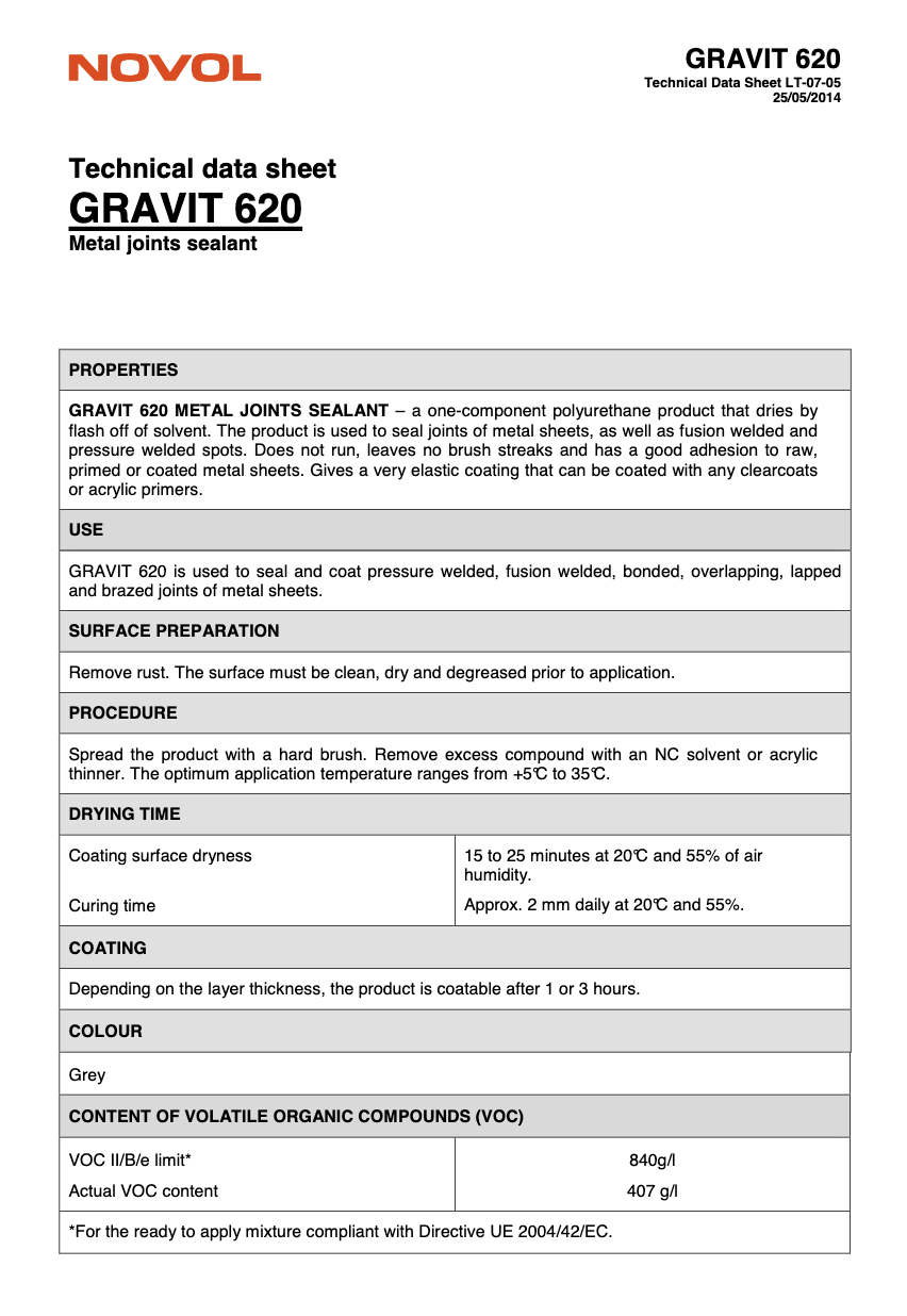 ADHESIVE SEAM SEALANT SEALER CAR TRIM BODY PANEL METAL JOINTS SEALANT 1KG NOVOL eBay