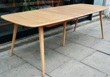 Vintage Ercol Grand Windsor Extending Plank Dining Table
