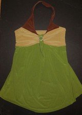 NWOT Contemporary Dance Halter Slinky Top Open Back Rhinestone Ladies Sizes
