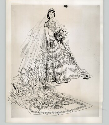 princess wedding dress drawings Design for the wedding dress of Her Royal Highness the Princess Elizabeth, Norman HARTNELL